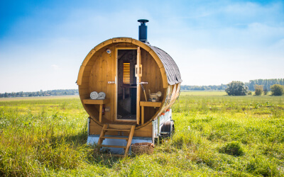 Mobile Sauna für zwei Personen mieten in Berlin und Brandenburg